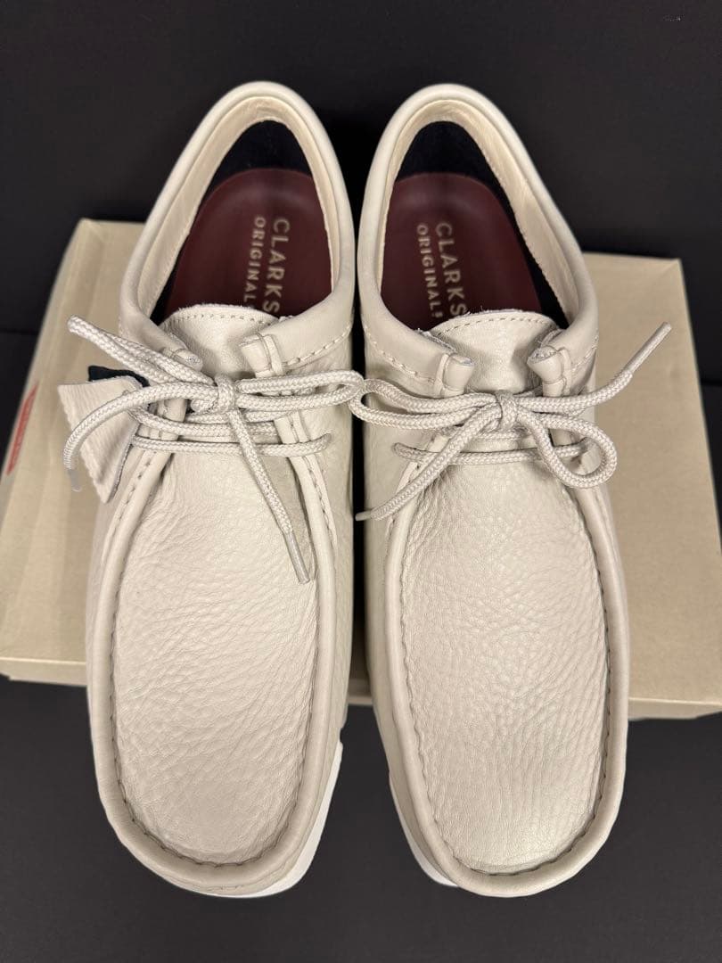 クラークス　ワラビーGTX ホワイトレザー28cm