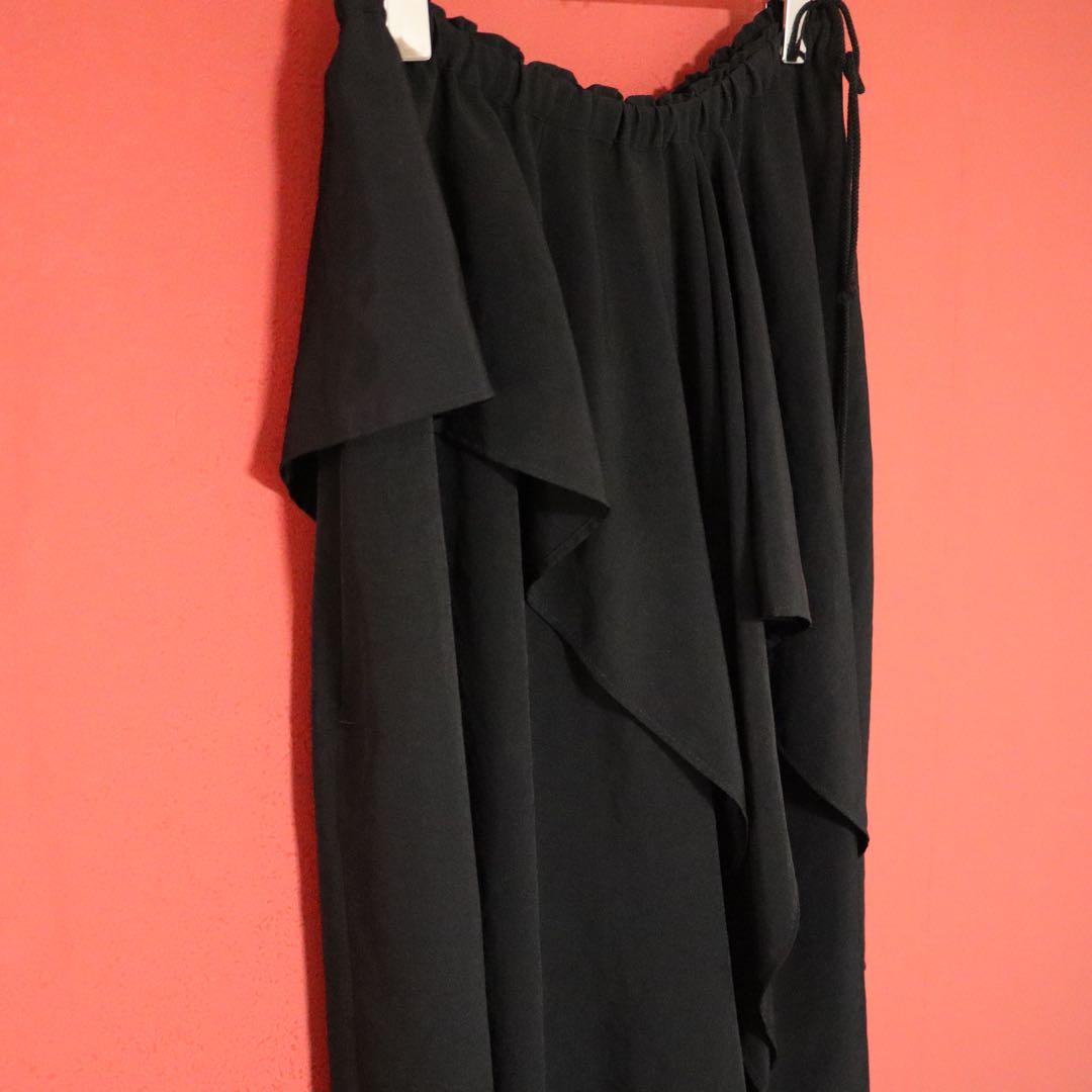 【美品 / モード】Y's ヨウジヤマモト トリアセテート ラッフルパンツ