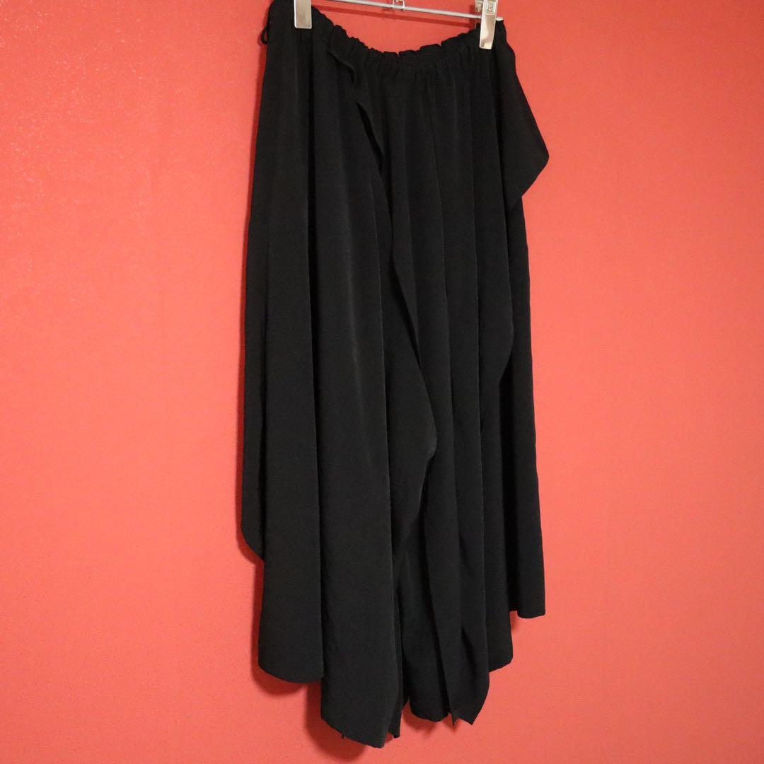 【美品 / モード】Y's ヨウジヤマモト トリアセテート ラッフルパンツ