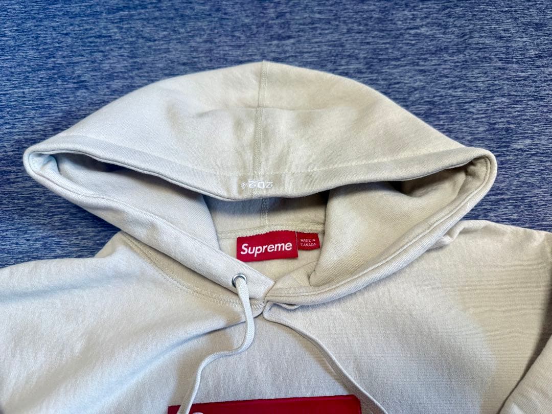 Supreme フード付きパーカー クリーム