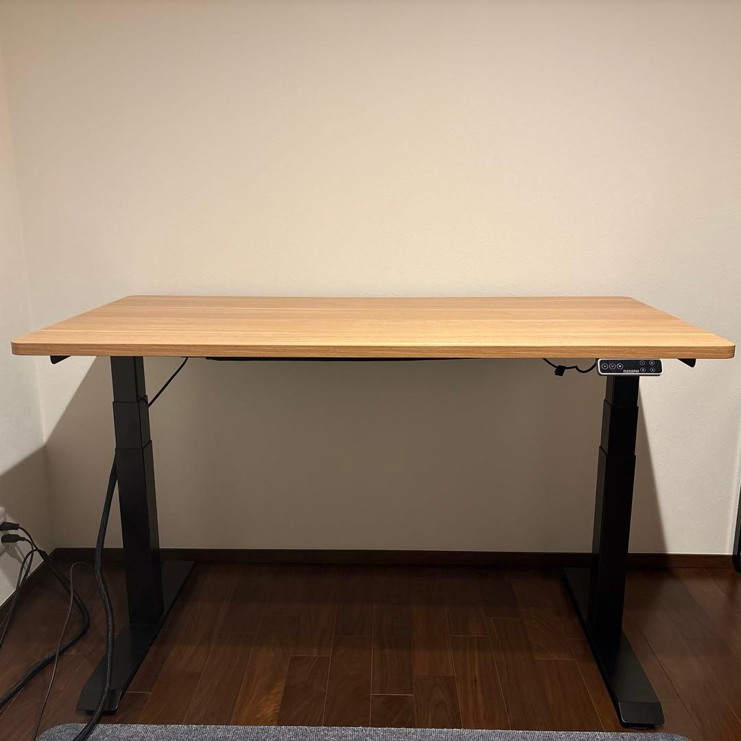 Flexispot E7 black 140*70 ナチュラル天板