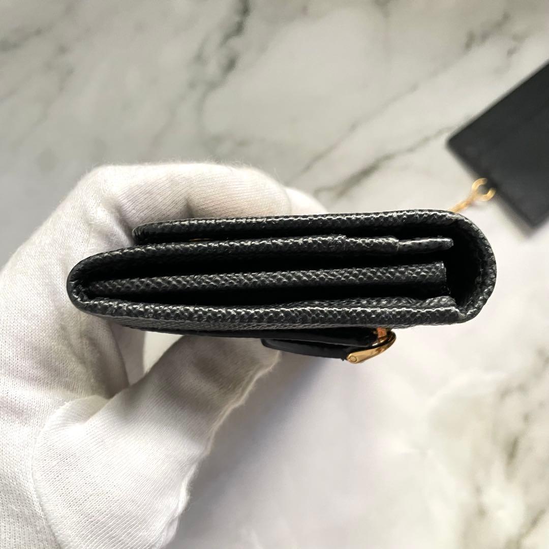 PRADA プラダ サフィアーノ 長財布 フラップ　2つ折り　極美品0119-①