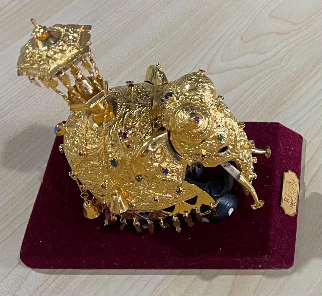 RAJA Hand CraftedSTONE 'N STRING 象置物 宝飾品