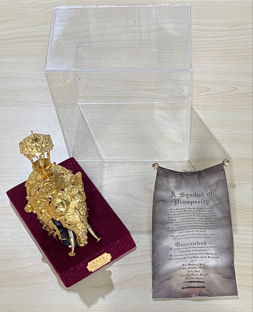 RAJA Hand CraftedSTONE 'N STRING 象置物 宝飾品