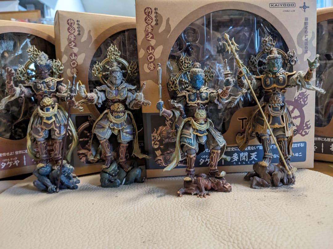 タケヤ師可動仏像・持国天、増長天、広目天、多聞天四天王像フィギュア 4体セット