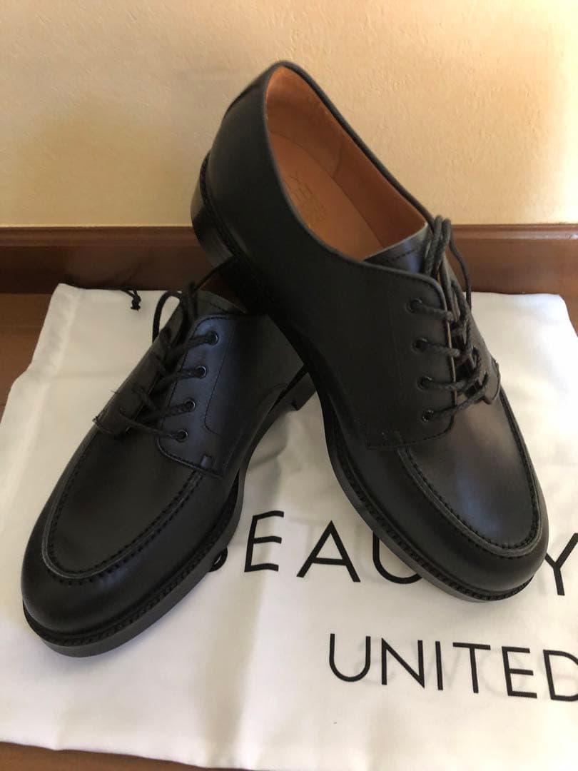 BEAUTY&YOUTH ブラックレザーシューズ US8