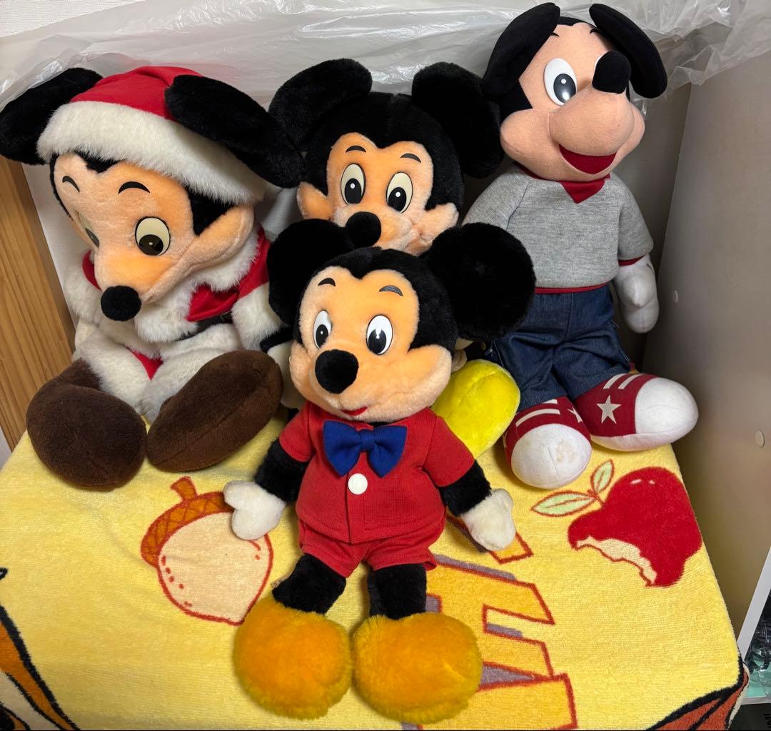 昭和レトロ　希少　ミッキーマウス ぬいぐるみ 4体セット