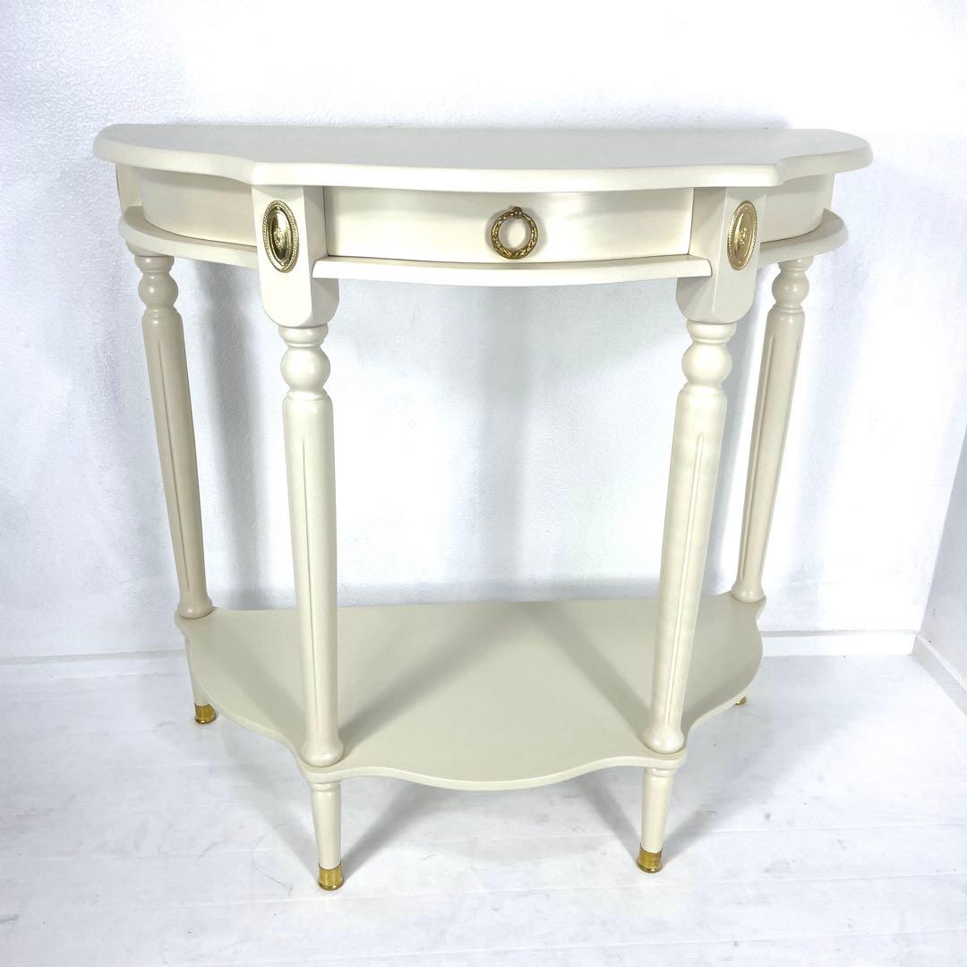 コンソールテーブル　サイドテーブル　インテリア　花台　アンティーク　　ロココ調