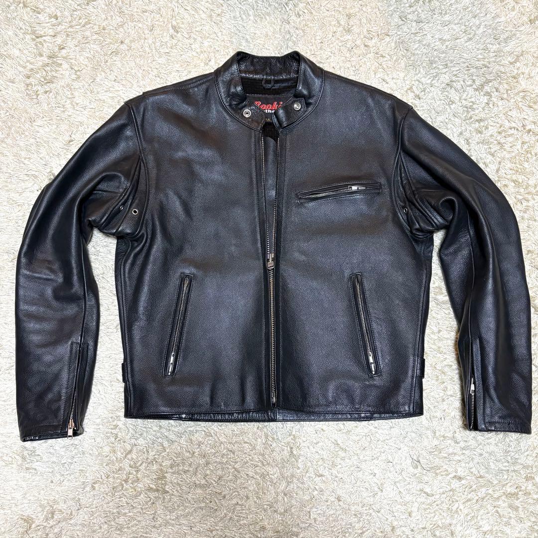 【人気】Rookie Leather ライダース 牛革 肉厚 レザージャケット