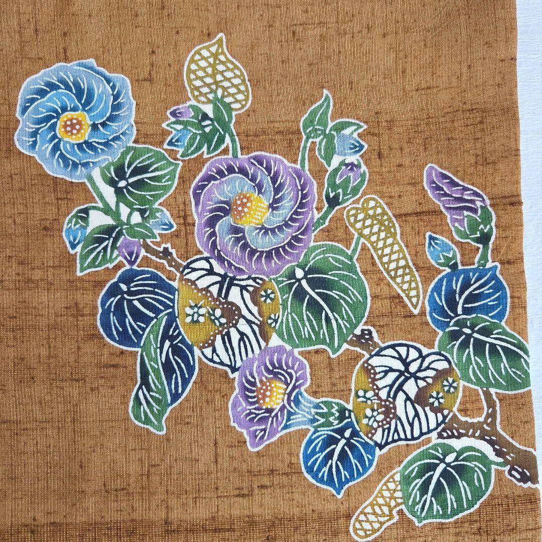 本場琉球紅型染　知念積元　紬名古屋帯