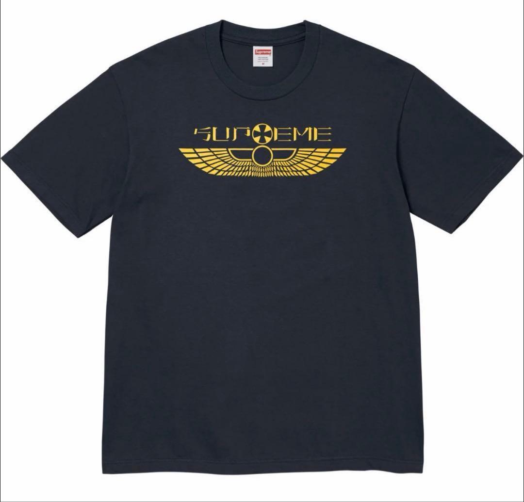 新品未開封 25SS Supreme Wings Tee 紺 サイズL