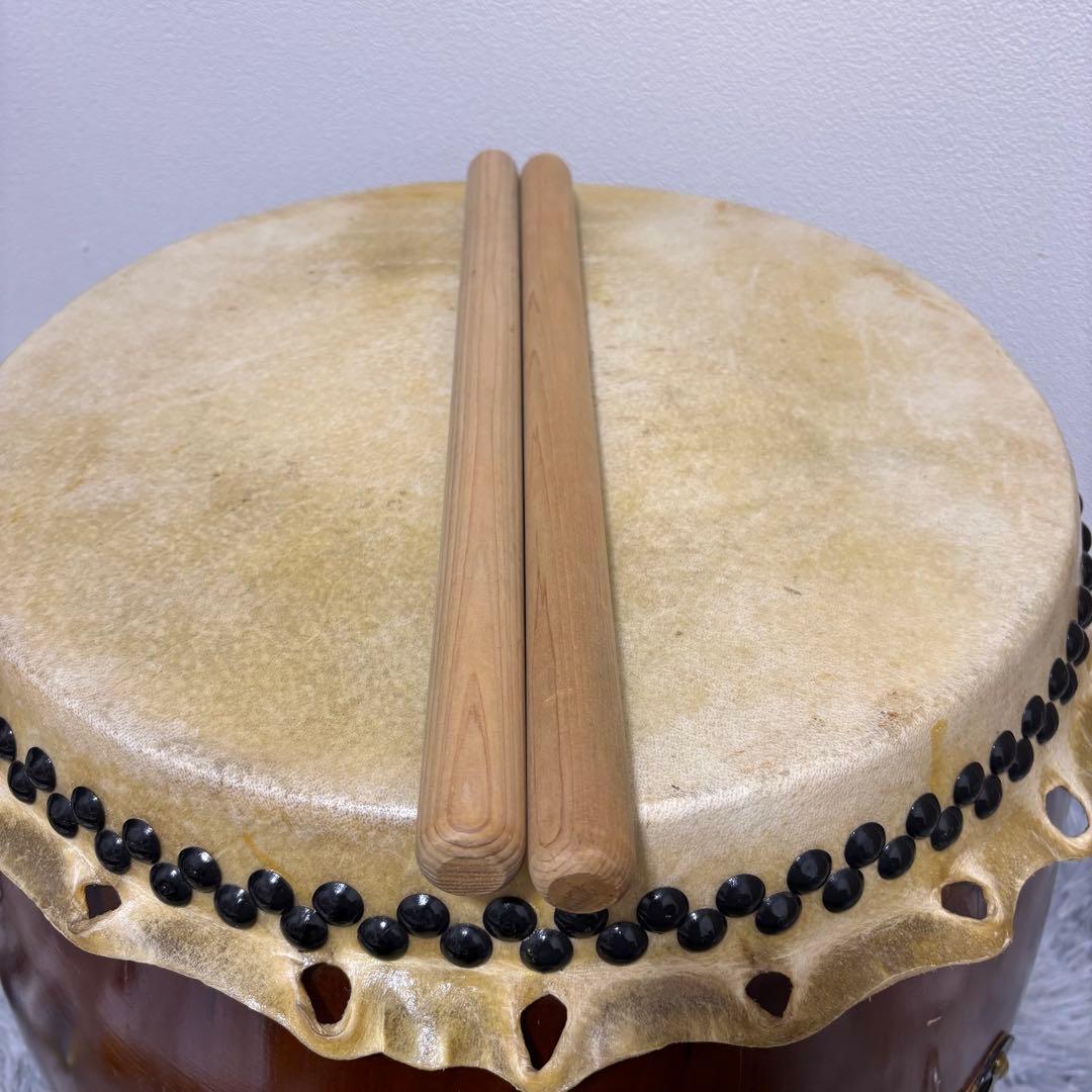 和太鼓 一尺四寸 バチ付き 耳付き