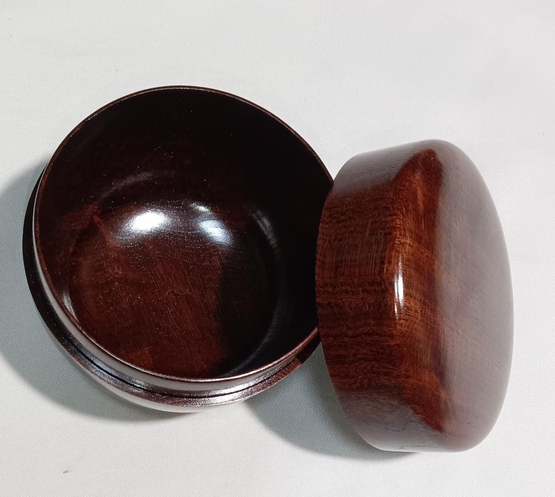 茶道具　木地師　和田海山作　欅拭漆塗杢目沈金加工平棗　超美品！！