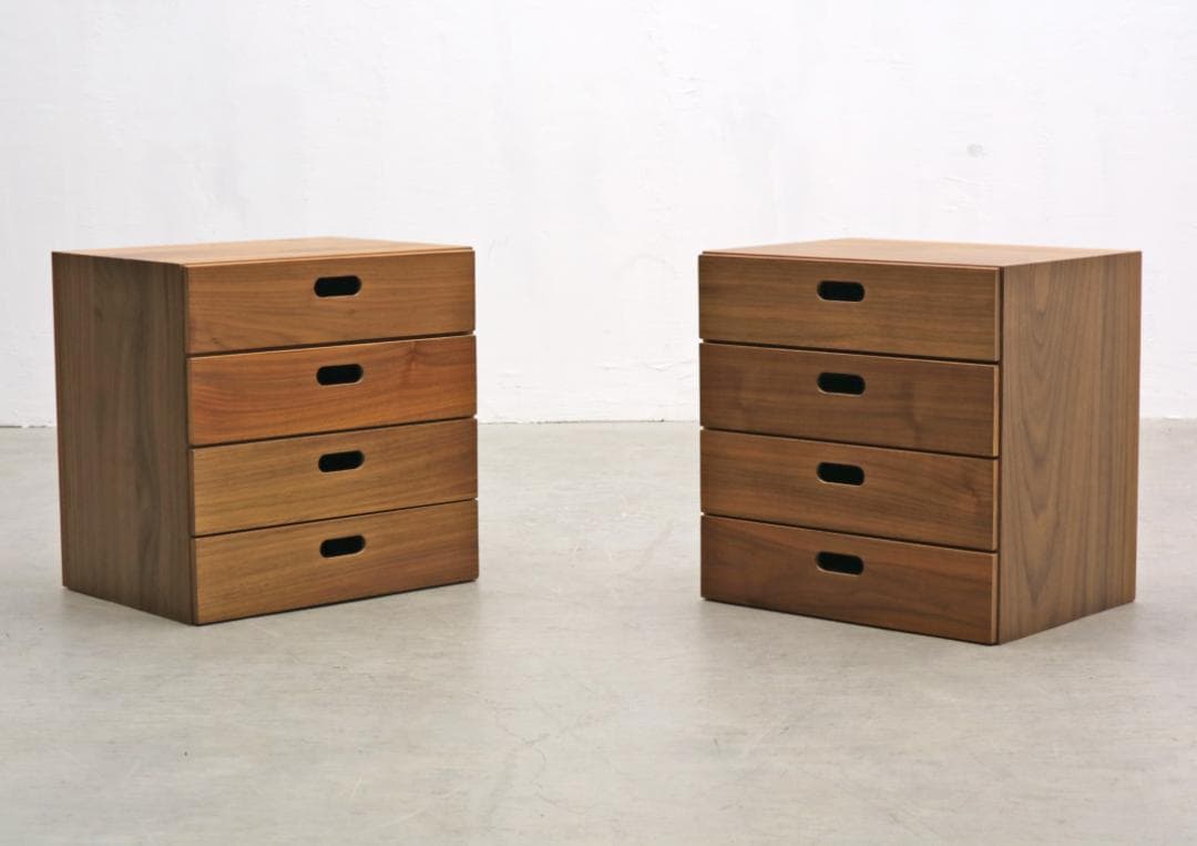 2個セット MUJI 無印良品 スタッキングチェスト 4杯 ウォールナット