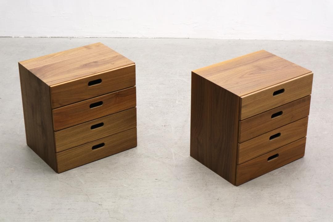 2個セット MUJI 無印良品 スタッキングチェスト 4杯 ウォールナット