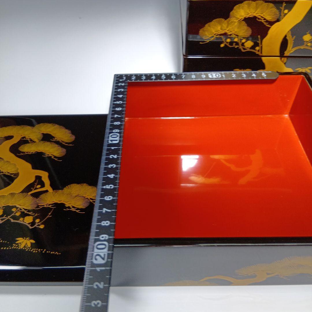 値下げ！輪島塗　松竹梅蒔絵小重箱　共箱