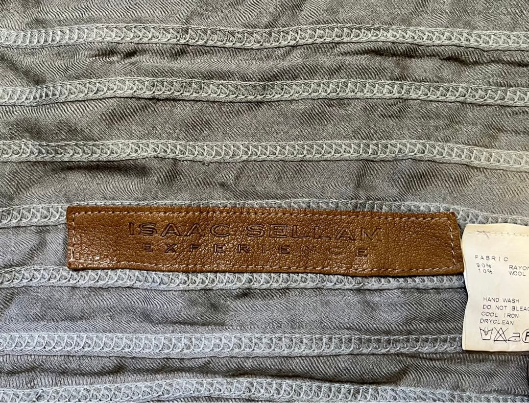 美品★isaac sellam スヌード マフラー 春物 アイザックセラム