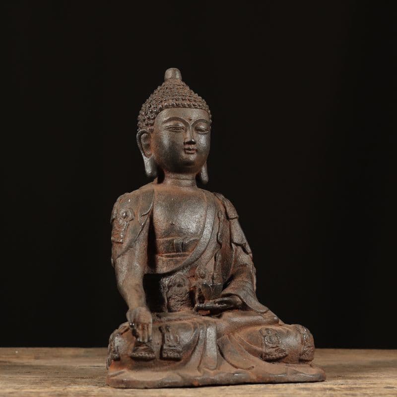 鉄器 鉄仏 千衣仏 釈迦牟尼仏坐像 仏教美術 工芸品 置物