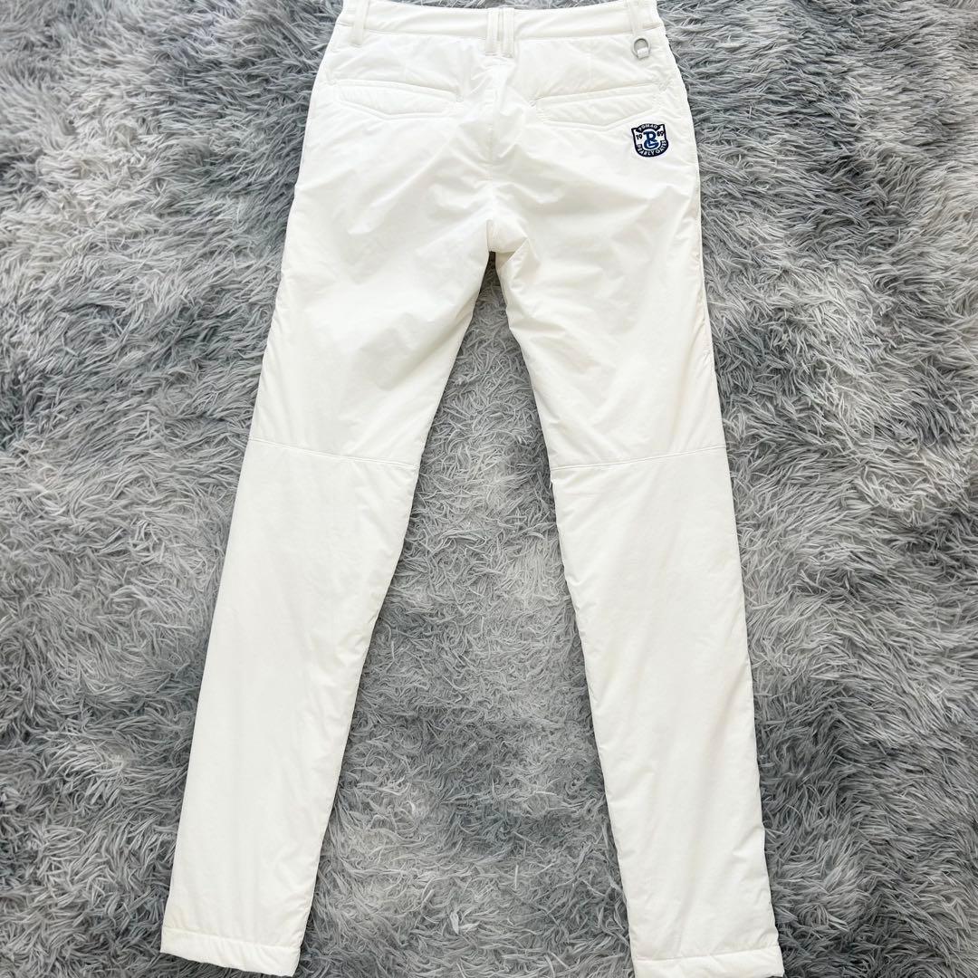 パーリーゲイツ　パンツ　中綿　ストレッチ　防寒　オフホワイト　サイズ0