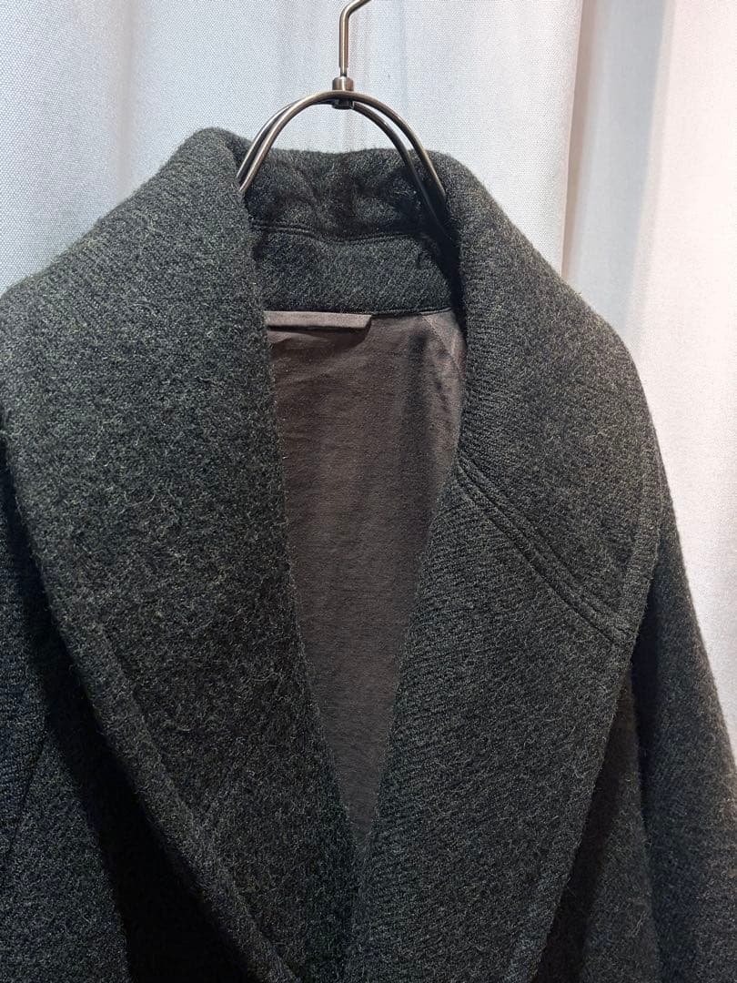 COMOLI ウール ショールカラー コート カーキ 3 OLIVE KHAKI