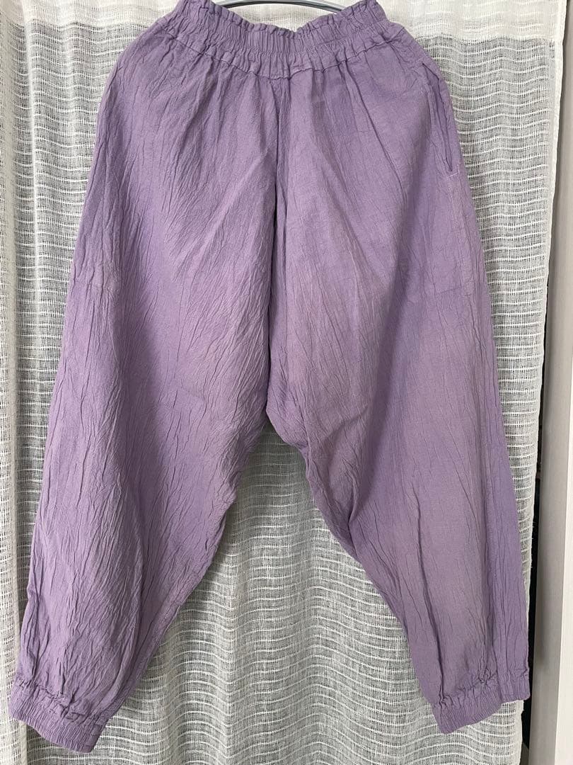 ヂェン先生の日常着　太極拳パンツ　　　　　　　　　Sサイズ　藤色