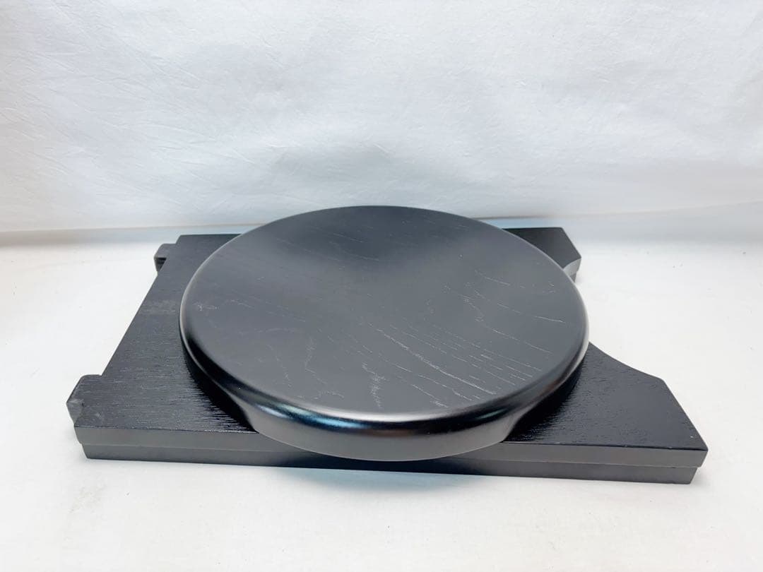 美品 茶道具 立礼用 掻き合せ塗り 円椅（椅子）組立式 玄々斎好写 2客裏千家