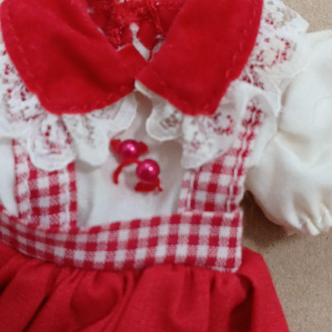 【専用】リカちゃん  赤いコーデ  昭和レトロ  ワンピース  靴とバッグ付き