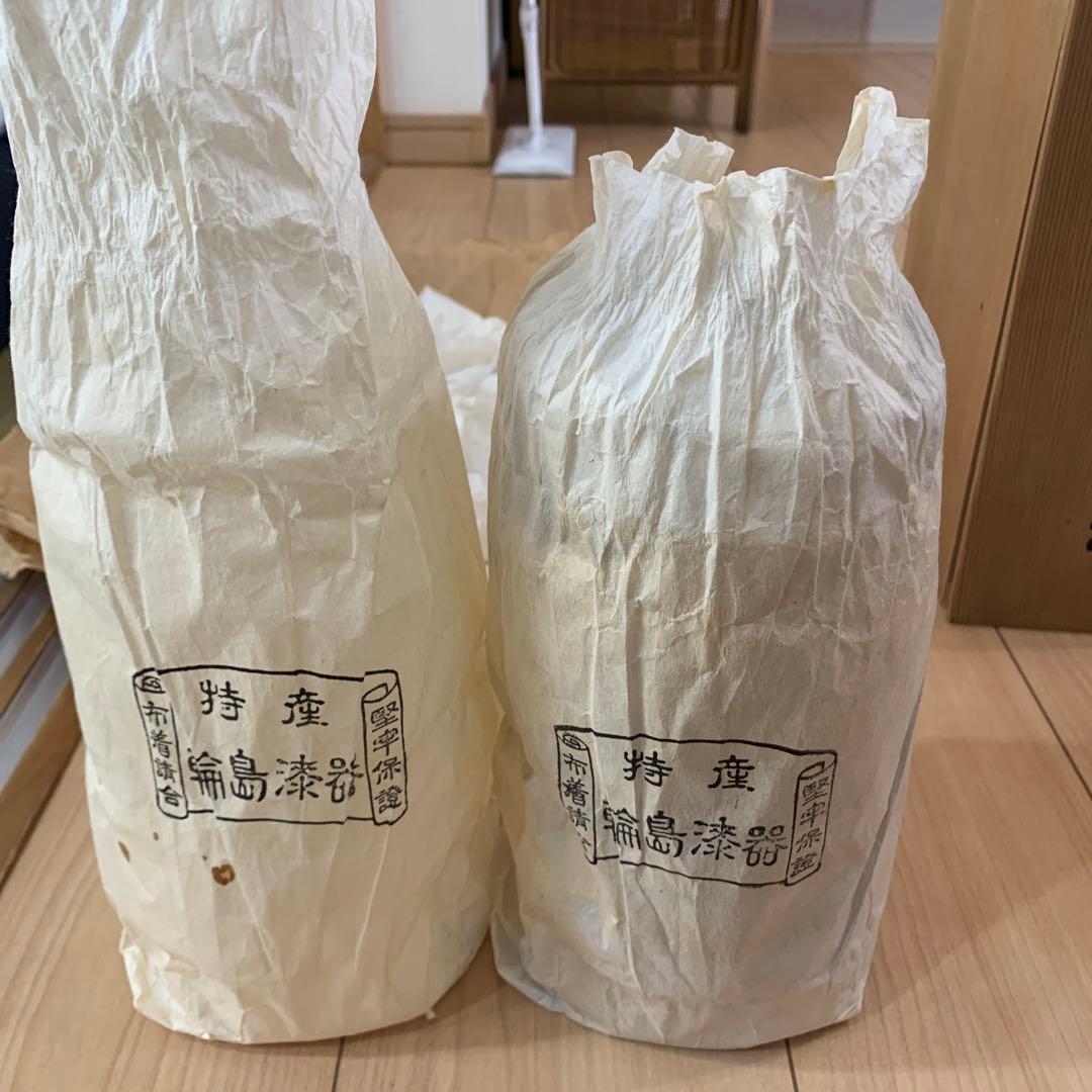 漆器 椀 １０個セット 黒と金の輪島花模様