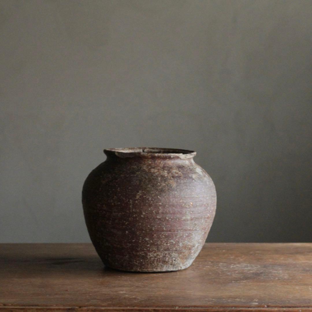信楽焼 壺 枯れ壺 江戸期 信楽壺 古信楽 古美術 古い壺 古道具 アンティーク