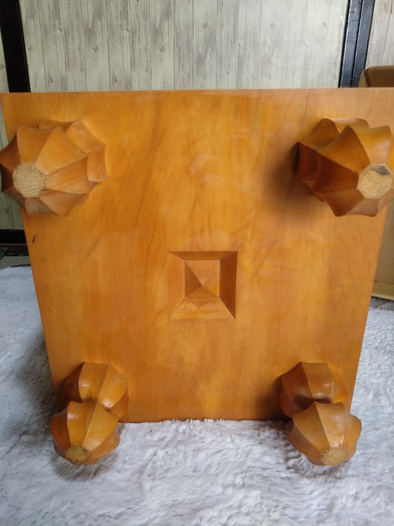 値下げ【囲碁】国産本榧　囲碁盤6.2寸　足つき