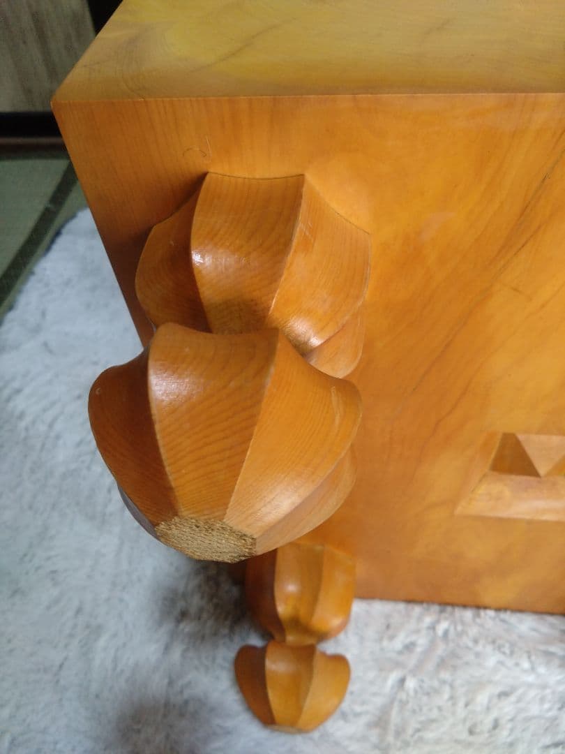 値下げ【囲碁】国産本榧　囲碁盤6.2寸　足つき