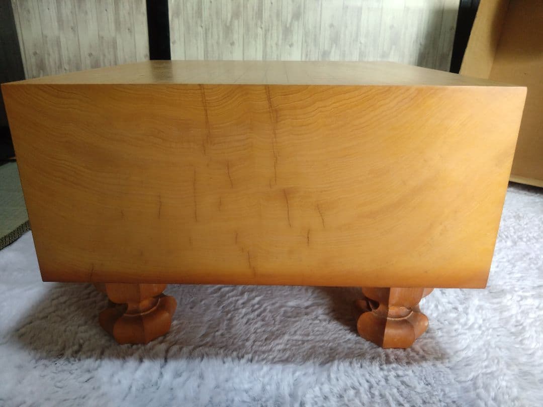 値下げ【囲碁】国産本榧　囲碁盤6.2寸　足つき