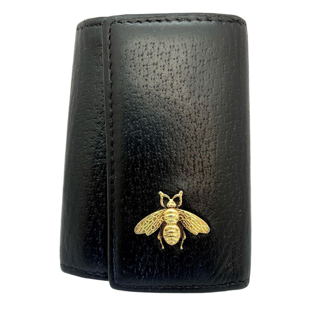 【美品】グッチ　6連 キーケース アニマリエ ビー　蜂　 ブラック