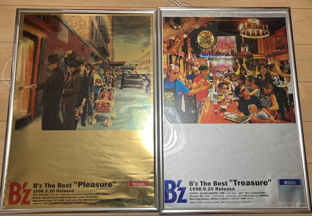 【Pleasure Treasure】 B'z B2サイズ ポスター 2枚 金銀