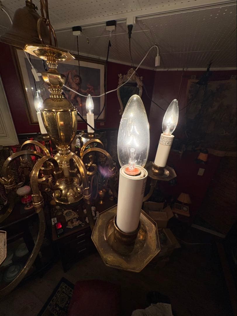 イギリス真鍮高級シャンデリア