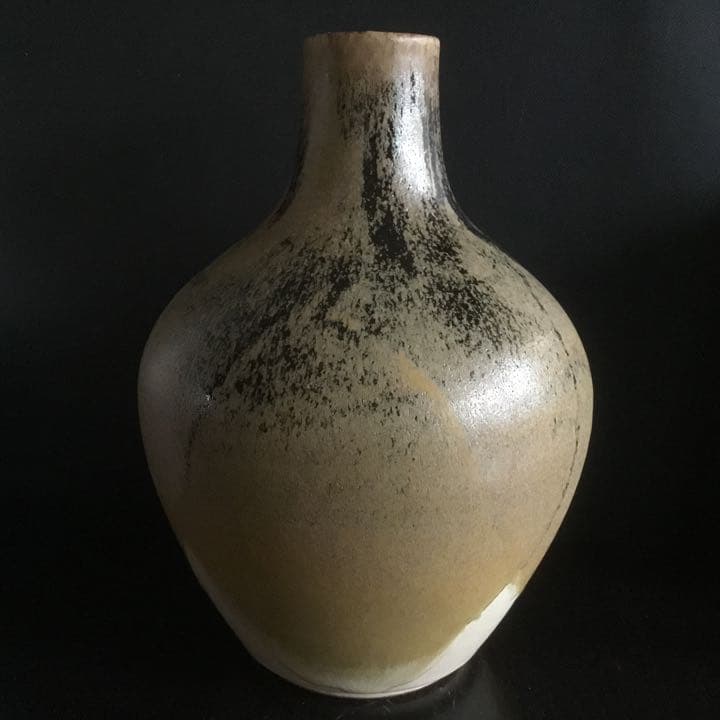 花瓶　日展参事　芸術院賞受賞作家　新開寛山造　供箱　京焼