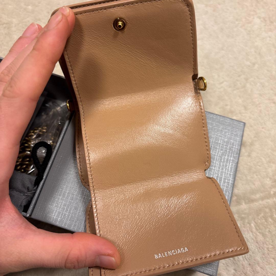 美品⭐️BALENCIAGA ショルダーウォレット　ミニ財布　三つ折り