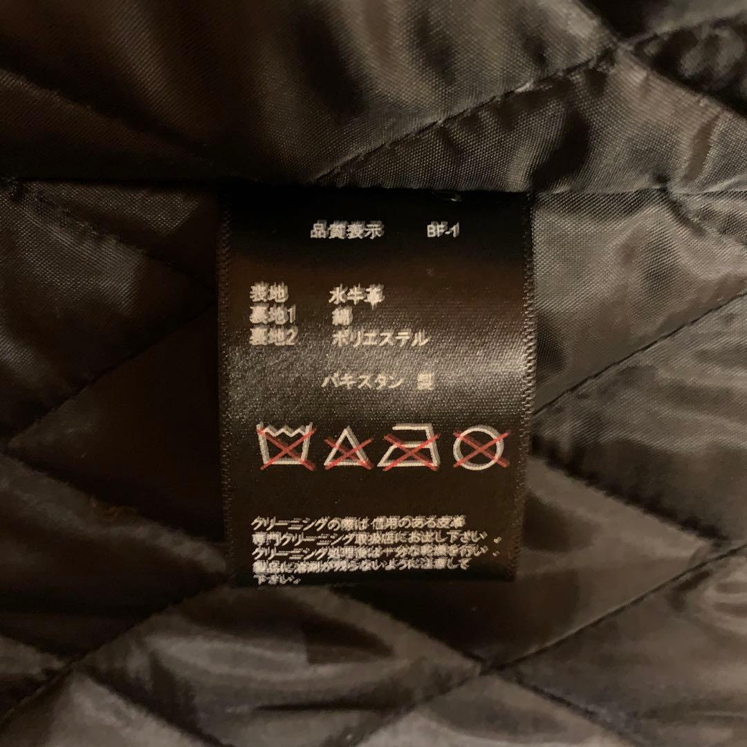 【美品】本革プロテクター付きシングルライダースジャケット　リューグーレザーズ