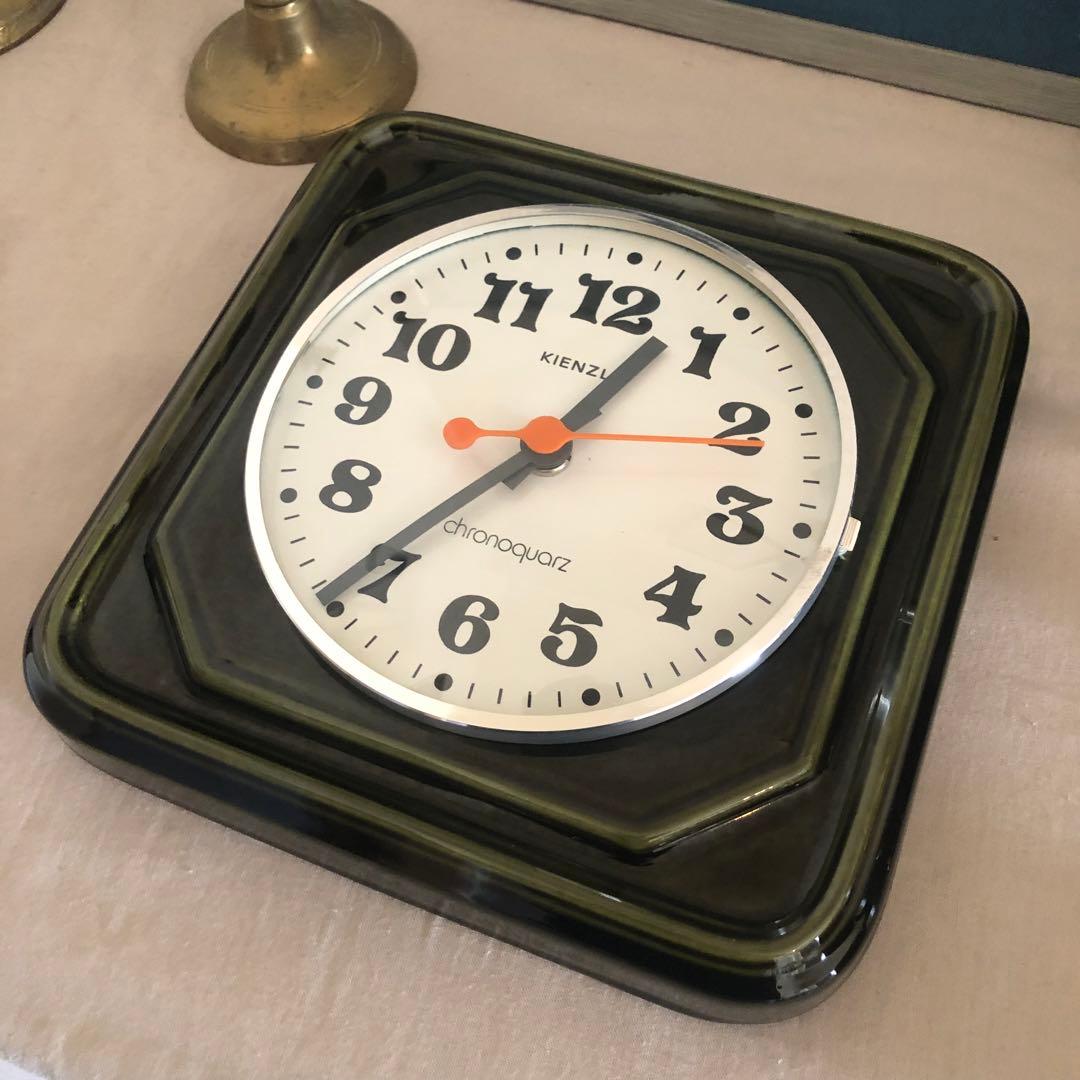 ドイツ　KIENZLE キエンツレ　陶器の掛け時計　アンティーク