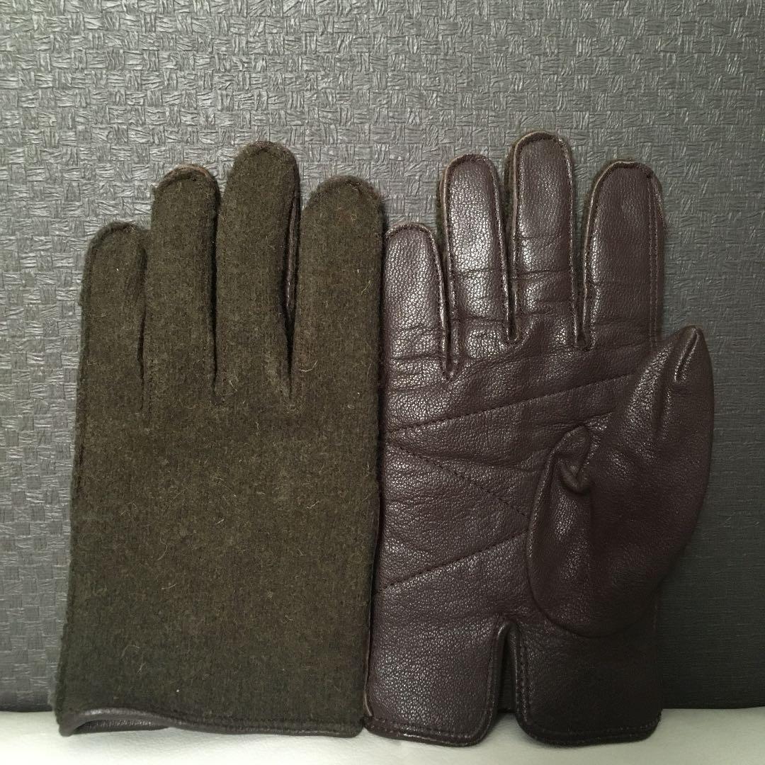 マルタン　マルジェラ　レザー×フェルト　メンズ手袋　マルジェラ初期