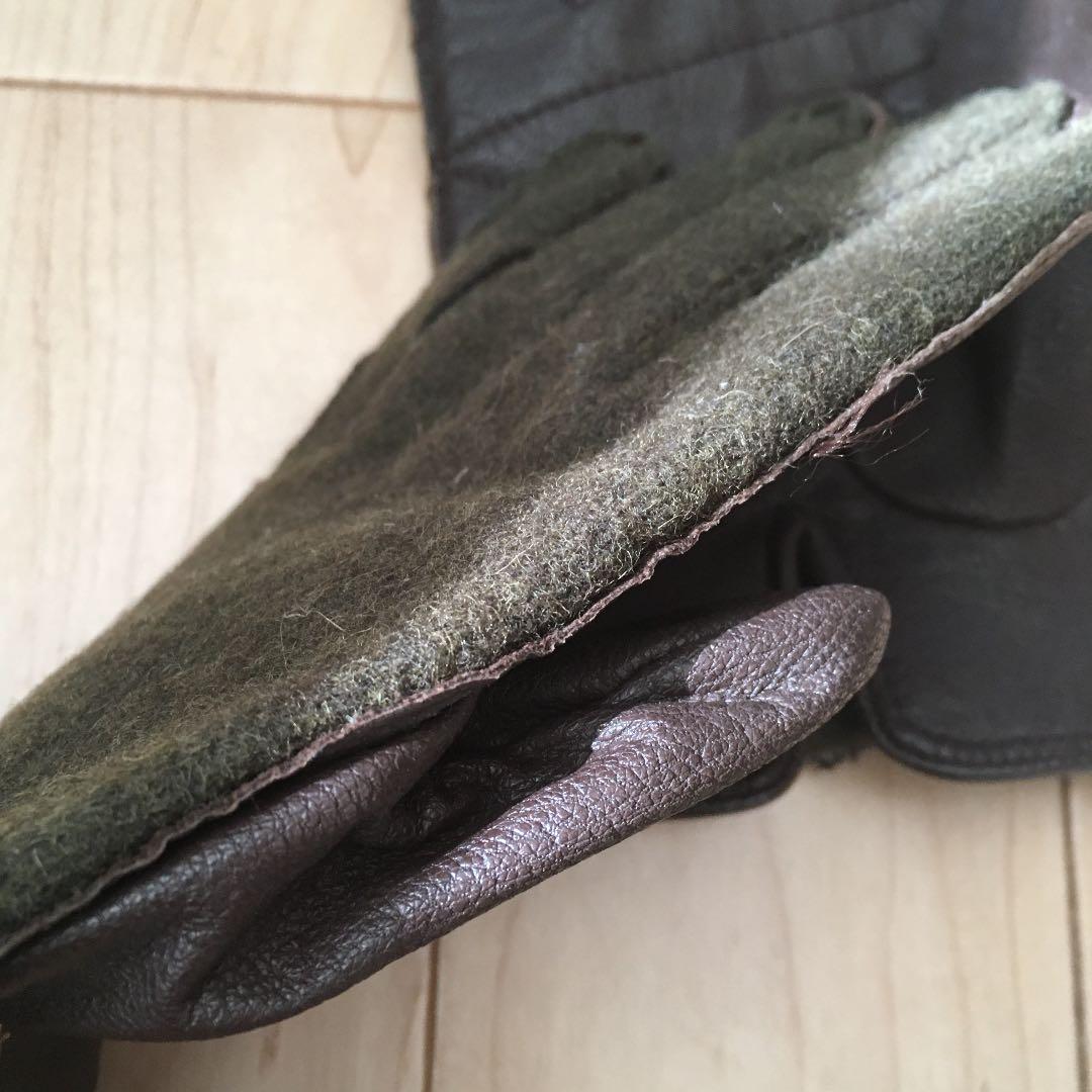 マルタン　マルジェラ　レザー×フェルト　メンズ手袋　マルジェラ初期