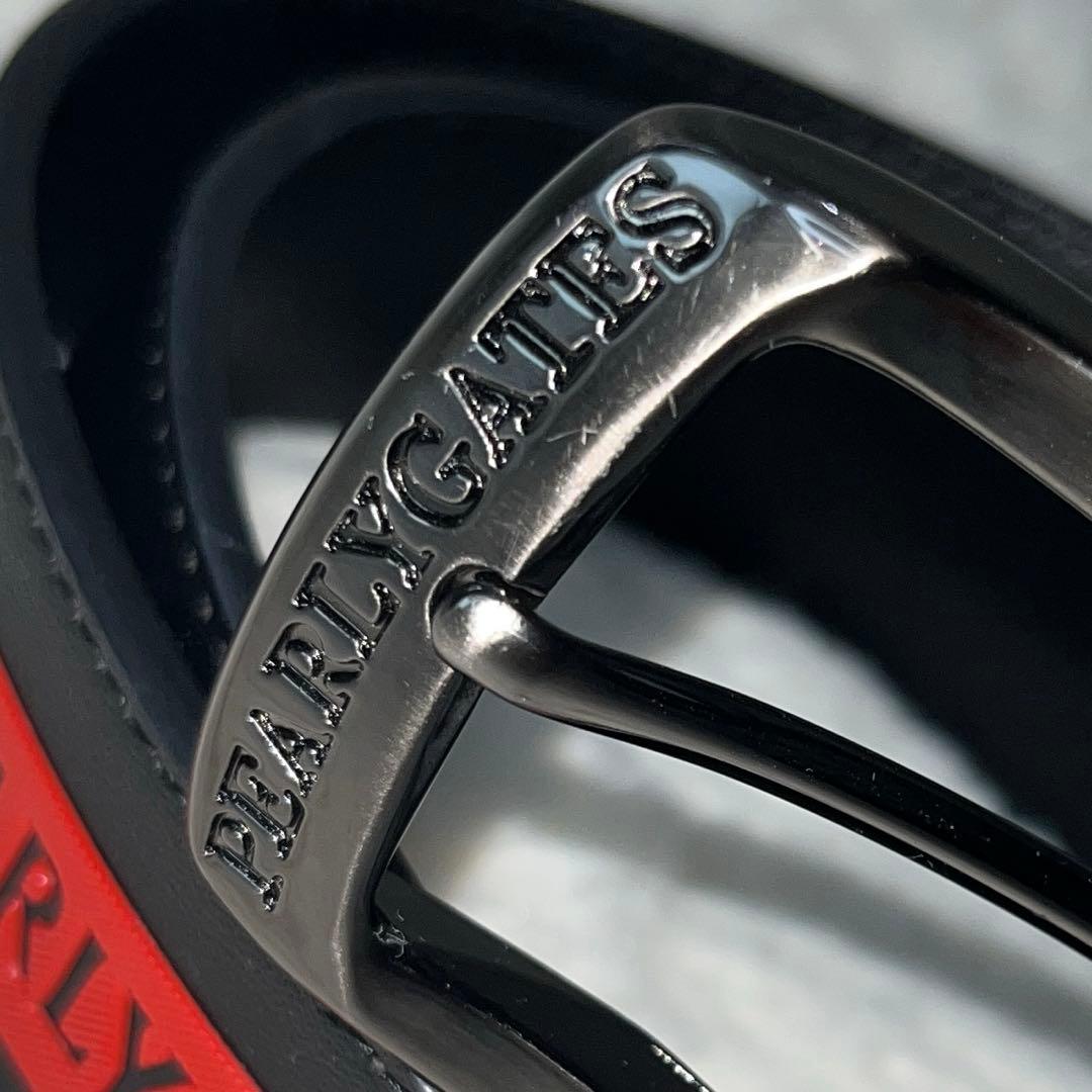 美品✨PEARLY GATES パーリーゲイツ ベルト ロゴ入り　ブラック