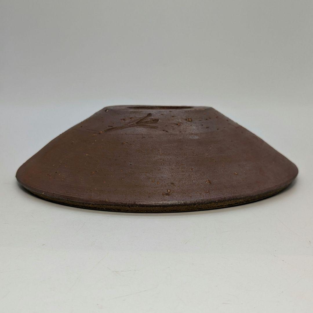 人間国宝 藤原雄 備前焼 皿 直径25cm 盛り皿 中皿 皿鉢 食器 工芸品