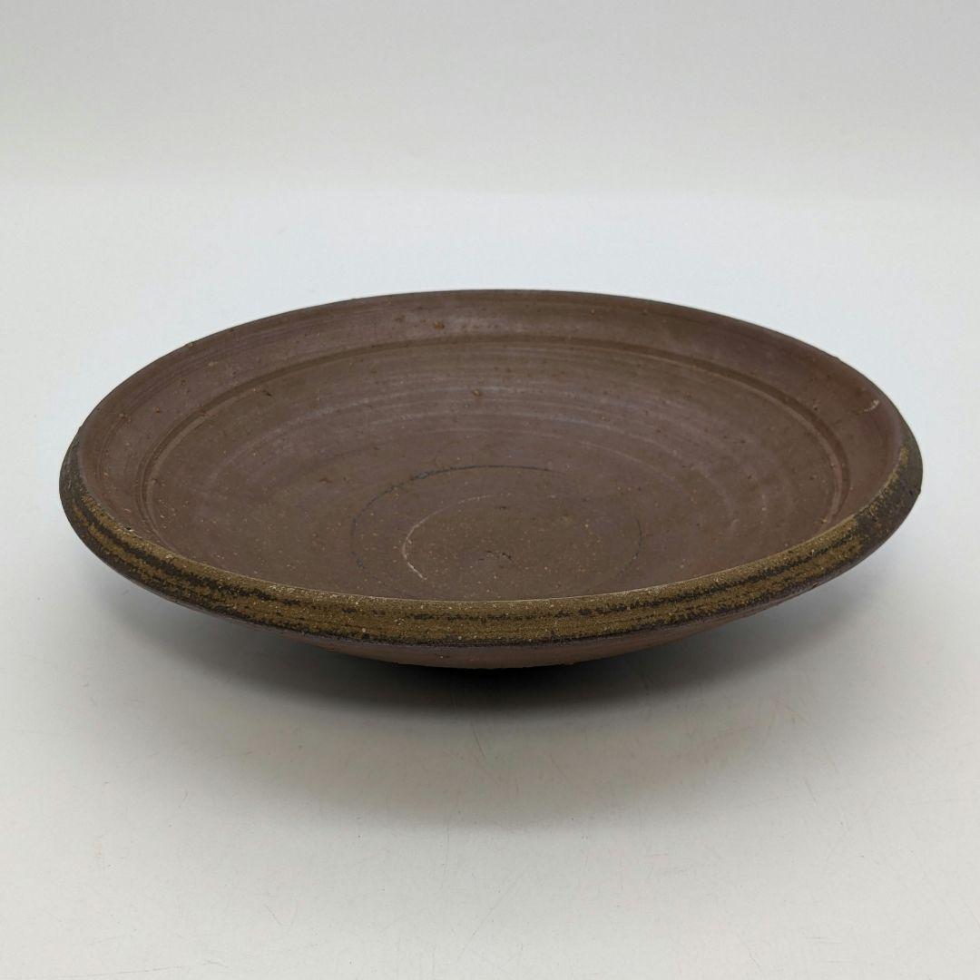 人間国宝 藤原雄 備前焼 皿 直径25cm 盛り皿 中皿 皿鉢 食器 工芸品