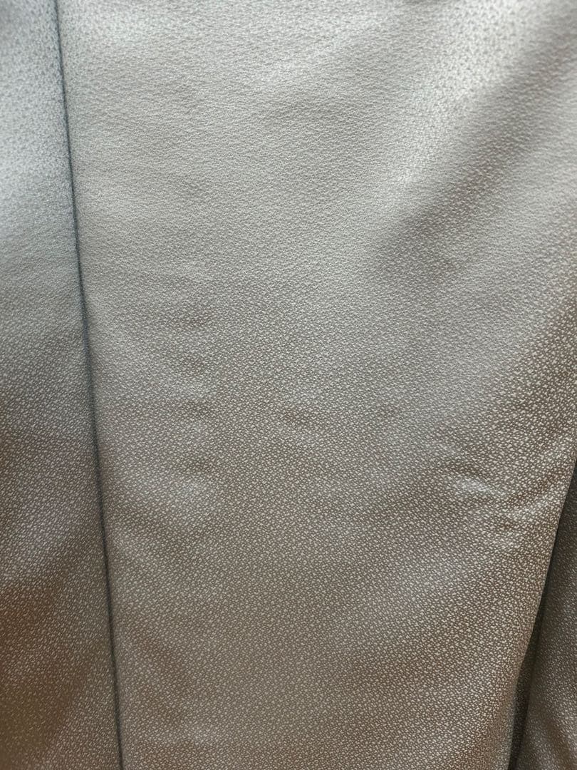 訪問着 花柄 グレー 絹