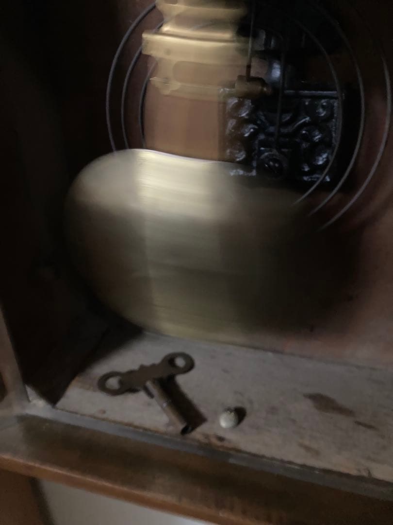 アンティーク柱時計 堀田時計 8日巻ボンボン時計稼働中