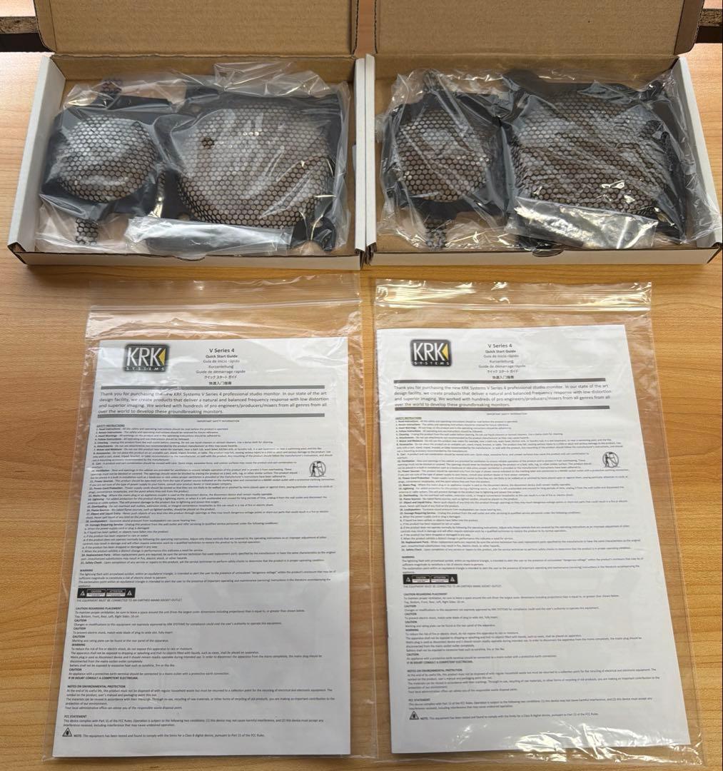 KRK V4S4 ペア＋ISO-PUCK mini付｜ツイーター凹みあり｜現状品