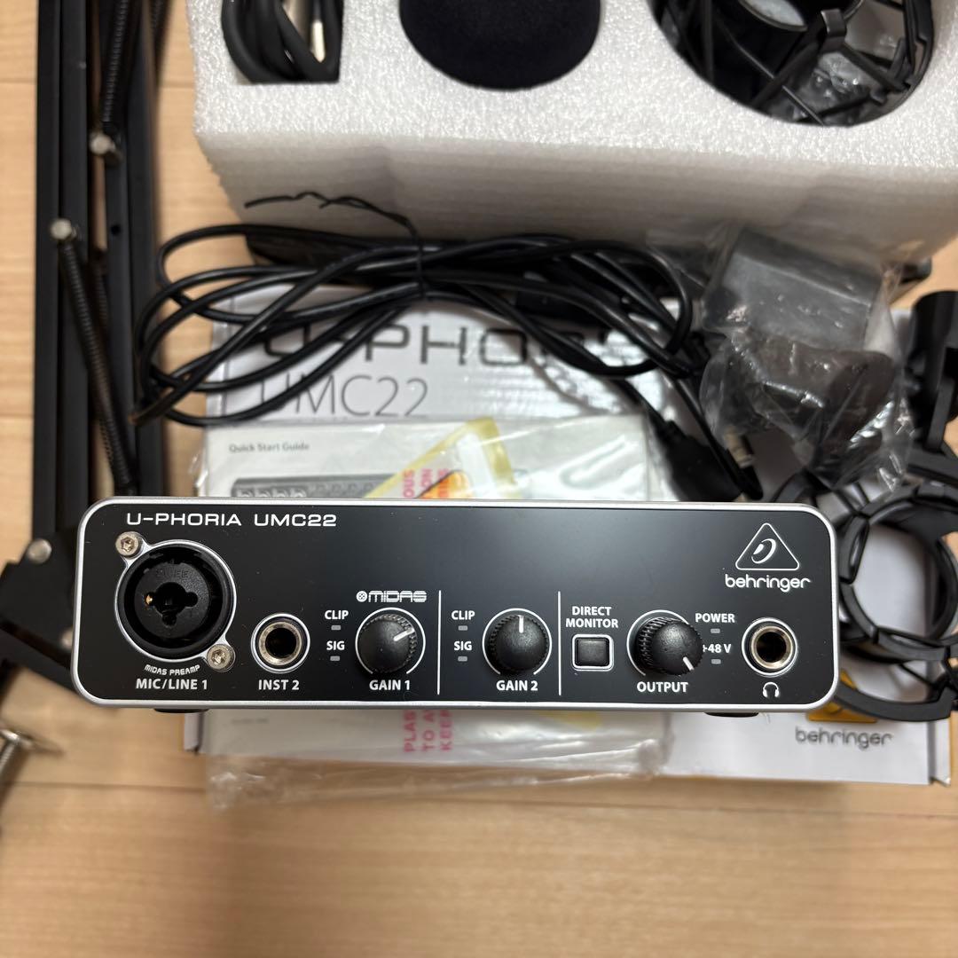 Behringer UMC22 marantz mpm-1000 セット