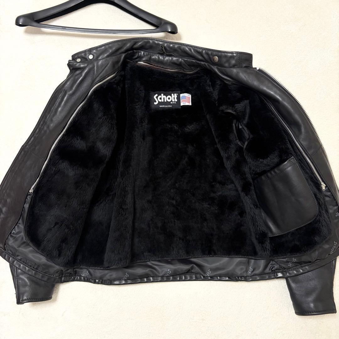 Schott ショット シングルライダース レザージャケット 42サイズ