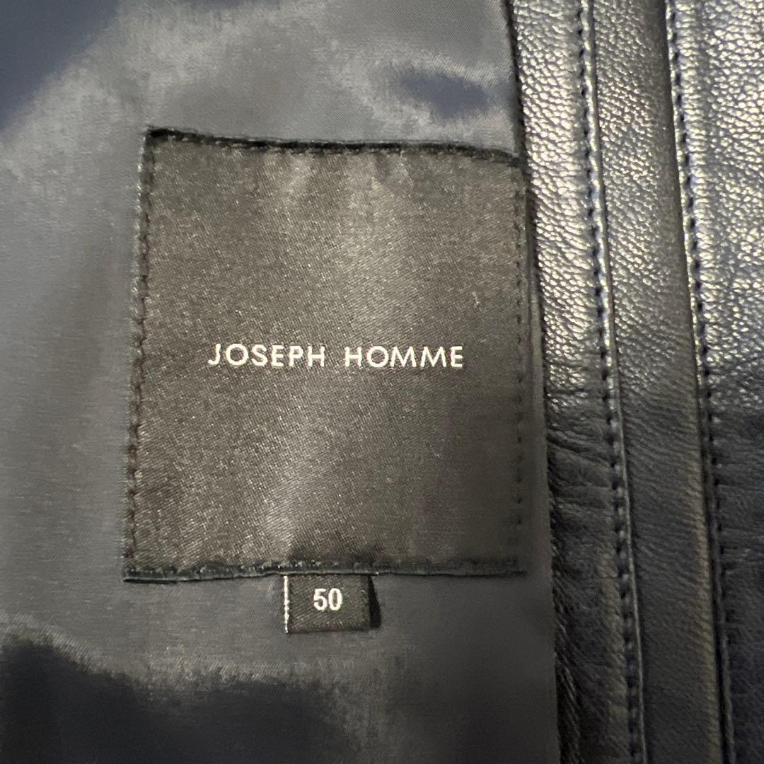 JOSEPH ゴートレザー　シングルライダース　ダークネイビー